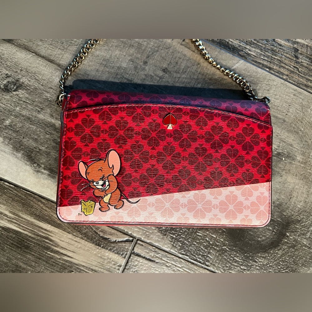 Kate Spade Tom And Jerry Chainlink Wallet/Crossbody P… Gem
